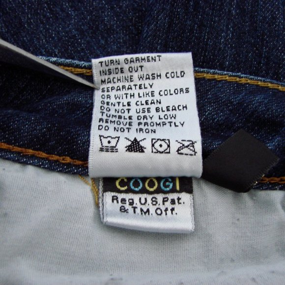 COOGI Bootcut Jeans Tall Dark Wash Stretch Embroidered Coogi Logo Size 12 - Picture 16 of 16